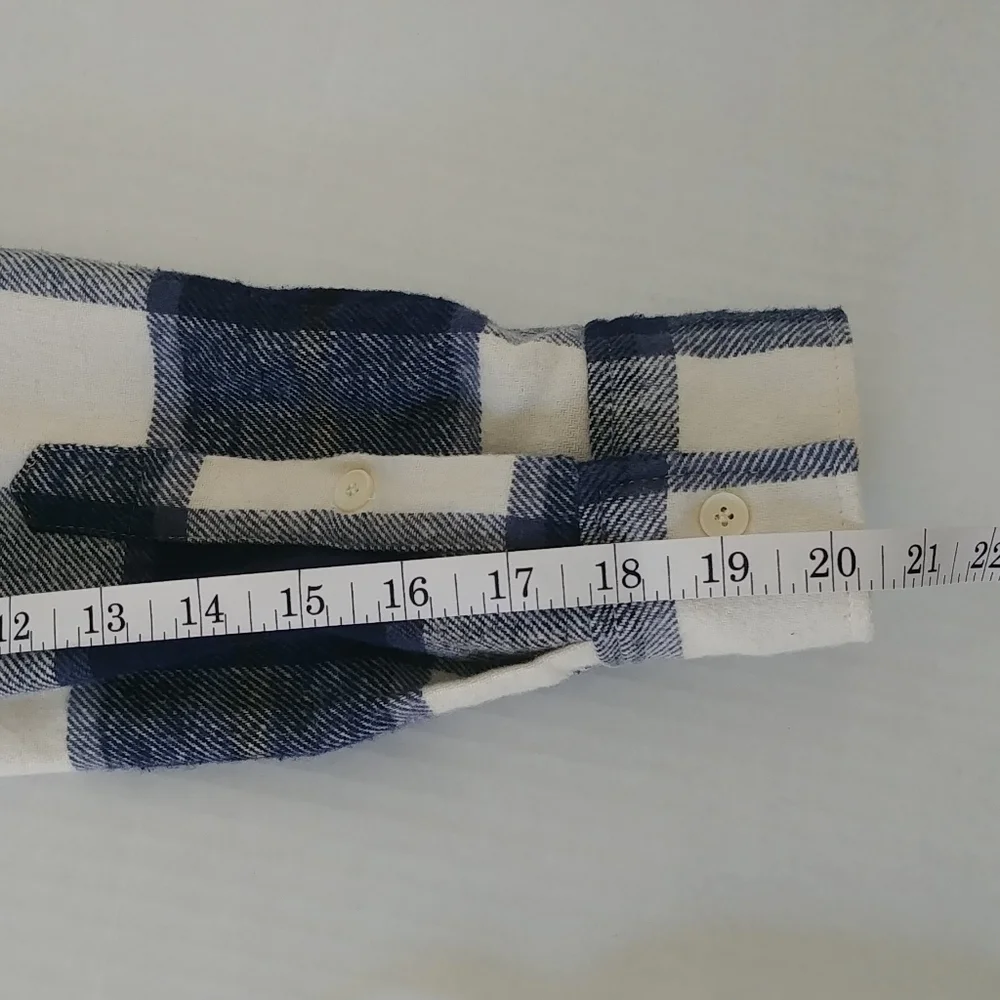 Zara Shacket Women's Size M Flannel Long Shirt Black Checker Plaid‎ Button Down - Picture 5 of 12